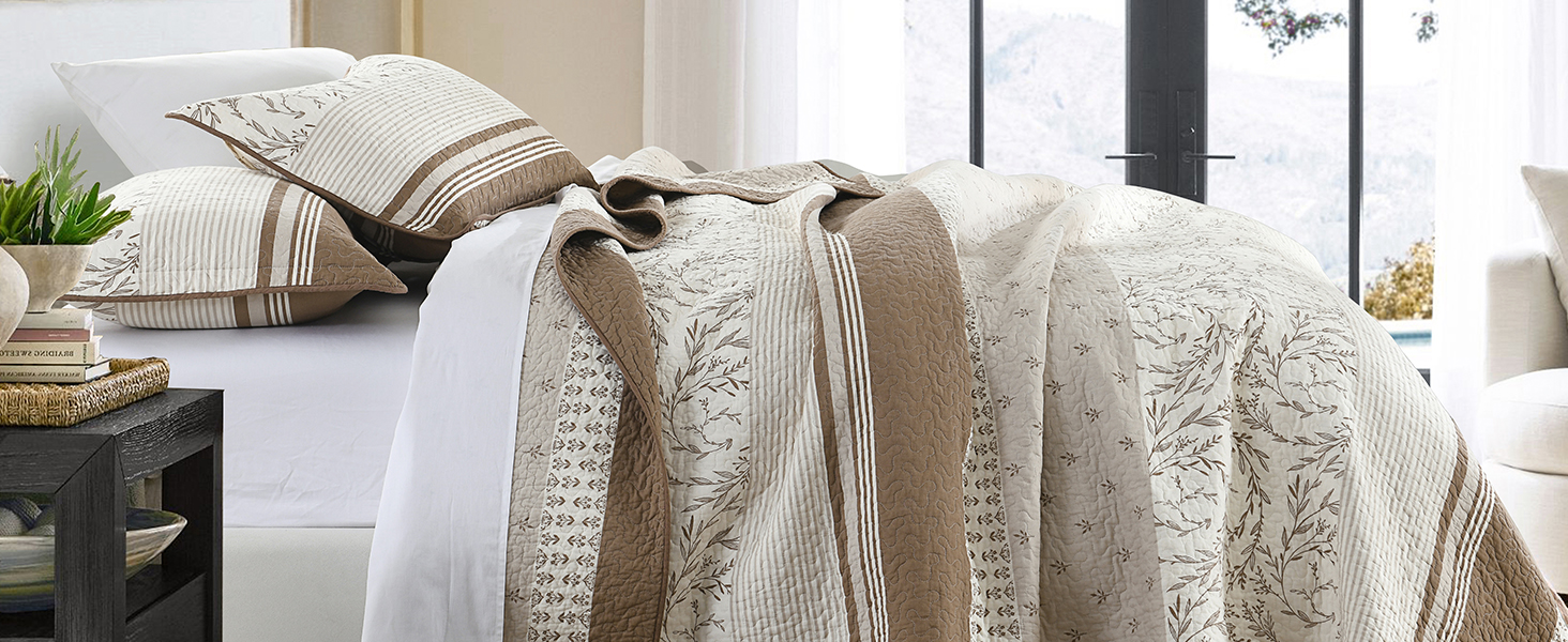 100 Long Staple Cotton, Quilt Set , King Set, Lightweight