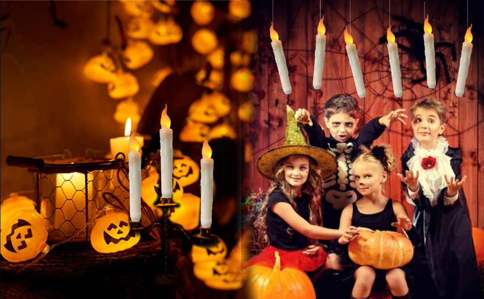 Halloween Decoration,12Pack Floating LED Candles with