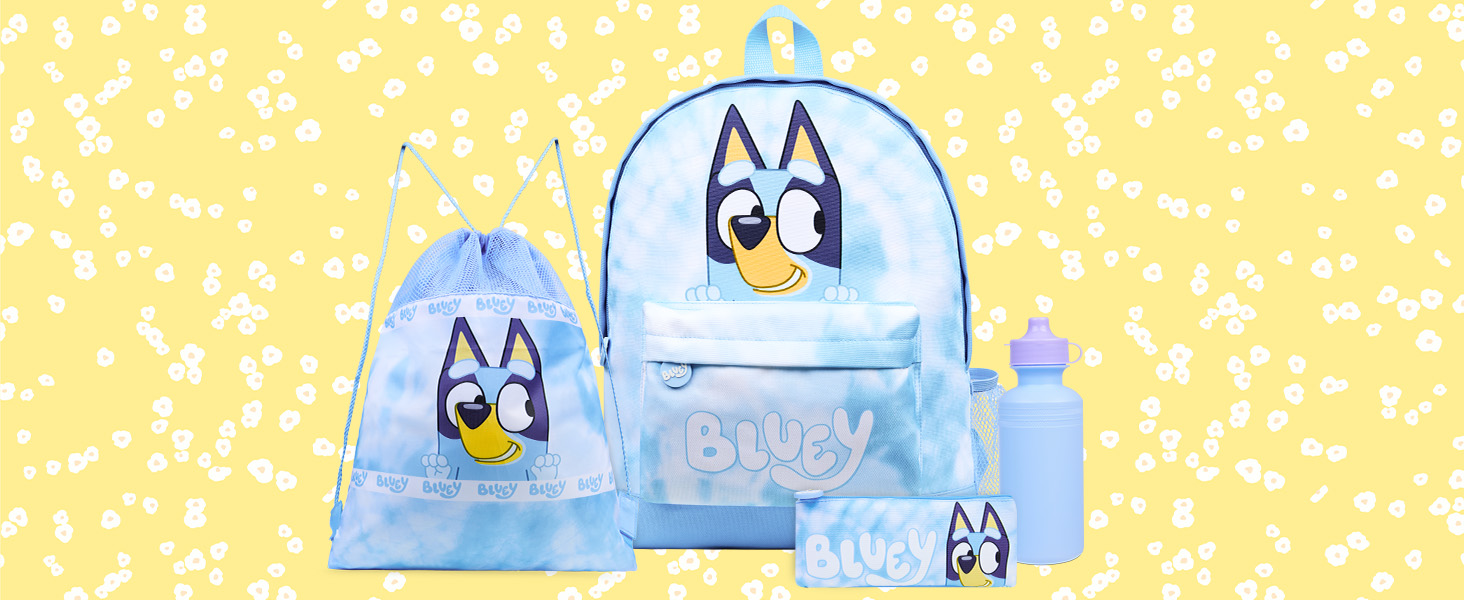 Bluey Sac a Dos Enfant avec Trousse Kawaii Sac à Lunch