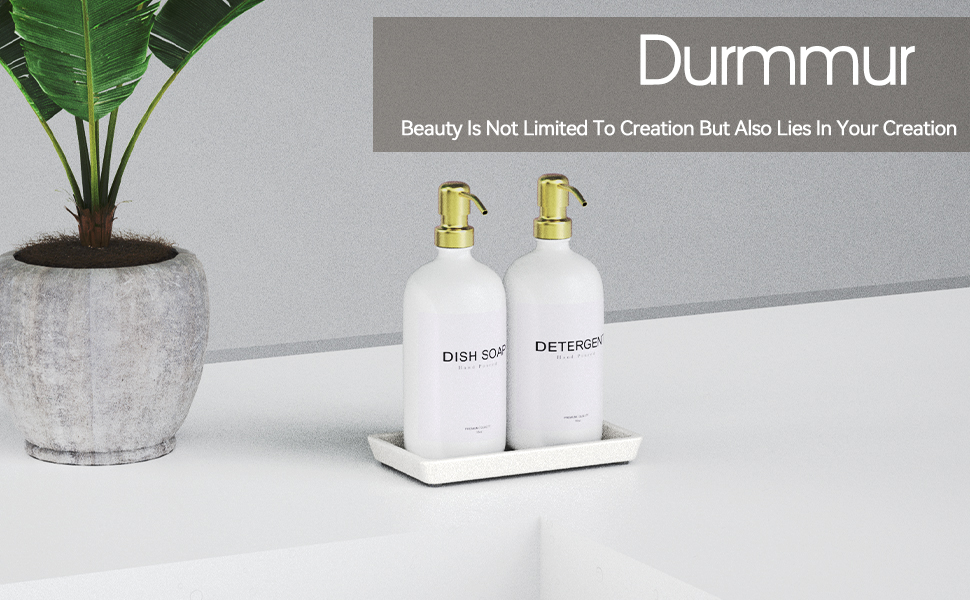 Soap Lotion Dispenser Set, Durmmur Glass Soap Dispenser