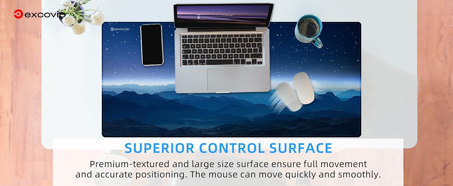 excovip Extended Gaming Mouse Pad XXL,Anti-Skid Mousepad Large Keyboard ...