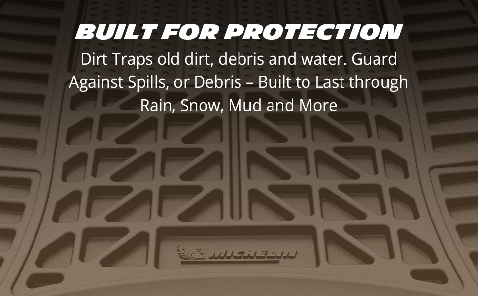 MICHELIN Premium Universal All Weather Car Floor Mats, 4