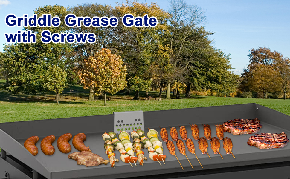 Griddle Grease Gate, Stainless Steel Rear Food Filter Mesh