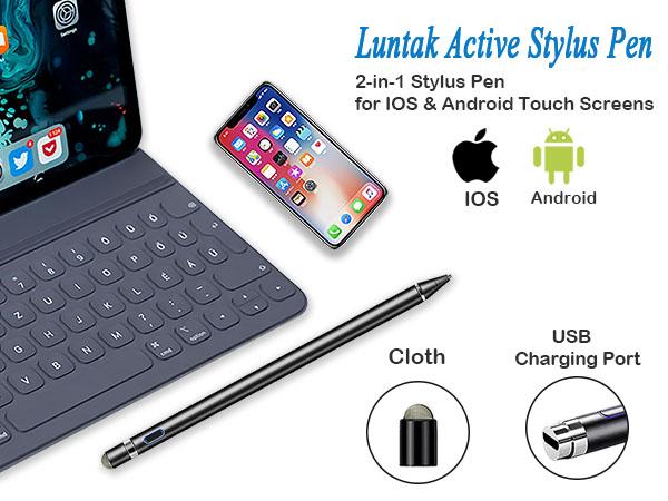 iPadアクセサリー active touch pen Amazon.com: Active Stylus Pen for Touch Screens,Dual Pen