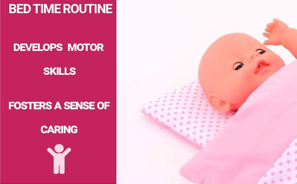 UMKYTOYS Dolls Accessories Pillow And Blanket Set Dolls Bedding Set For