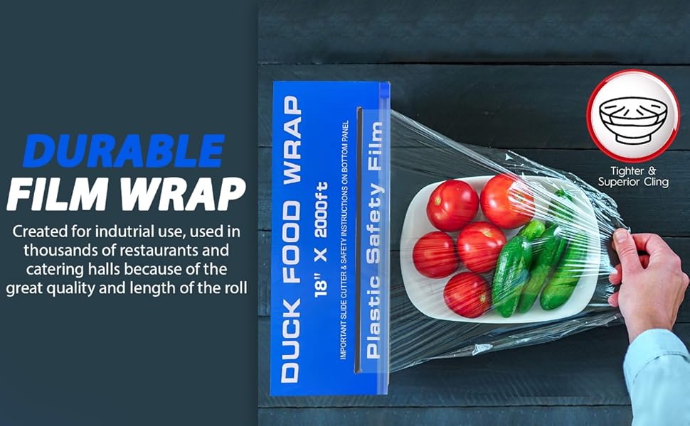 Duck Food Safety Film, 18 inch x 2000ft Plastic Wrap