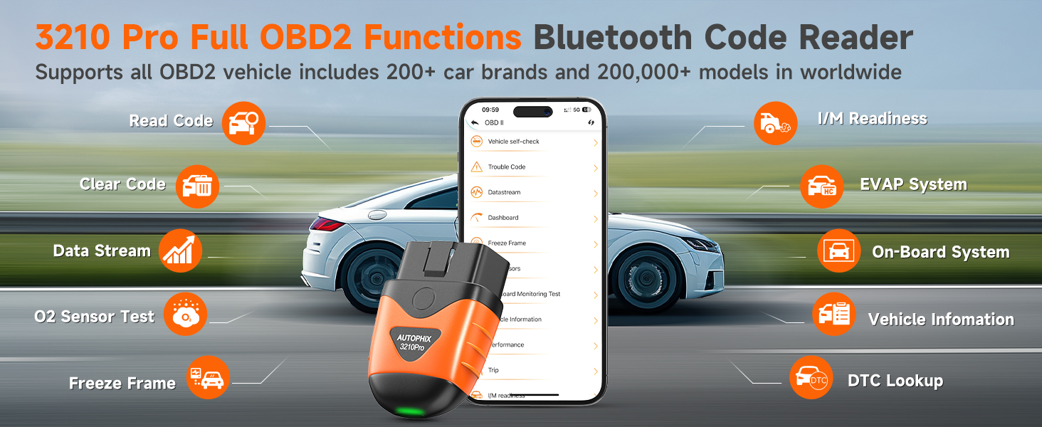 3210 Pro OBD2 Bluetooth Scanner