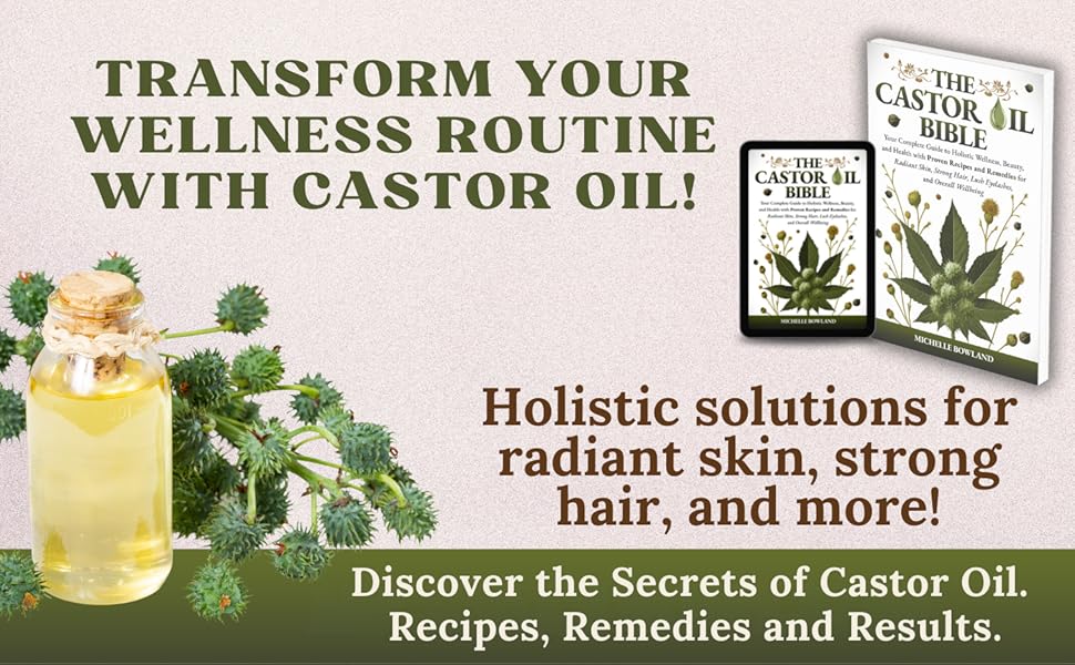 Castor oil eBook and paperback on display
