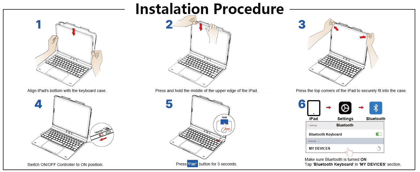 KBCASE Keyboard Case for iPad 10th Generation Case with Keyboard 360