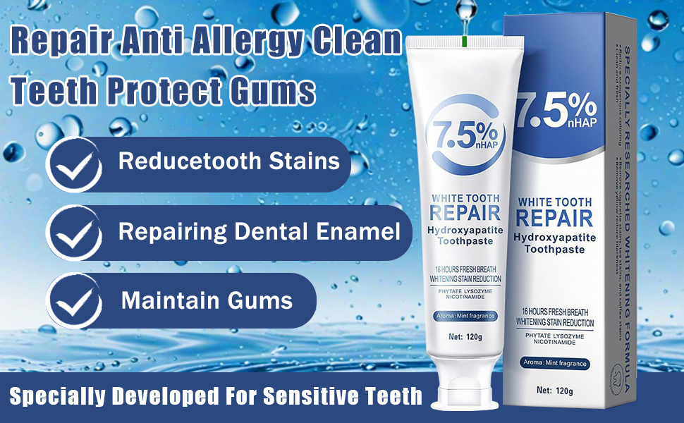 7.5% Nano Hydroxyapatite Toothpastes