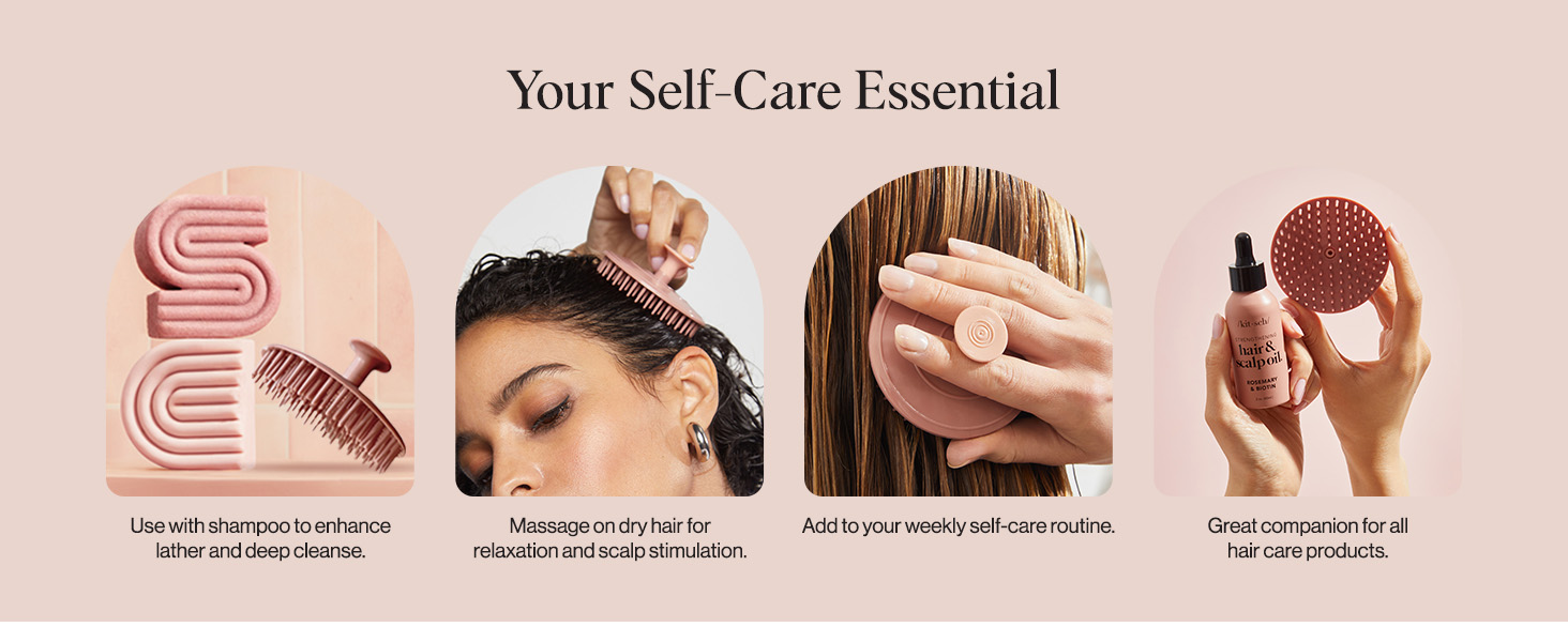 Kitsch Scalp Massager for Hair Care - Scalp Scrubber