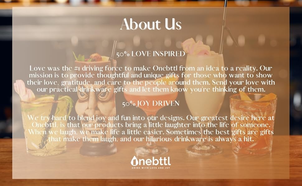 Onebttl Tiki Gifts for Tiki Lovers,Cocktail Lover and