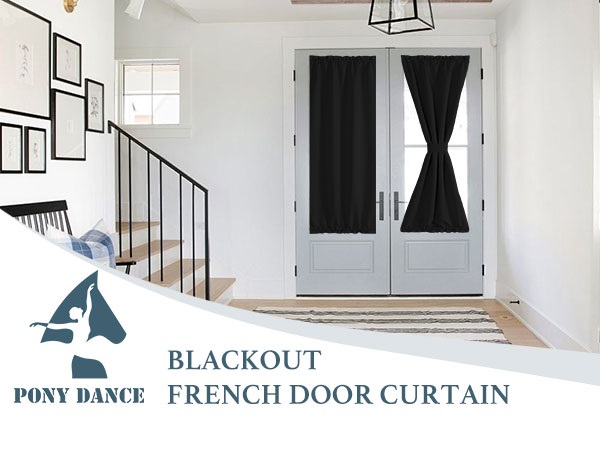 カーテン noir Amazon.com: PONY DANCE Blackout Door Panel - French Curtain
