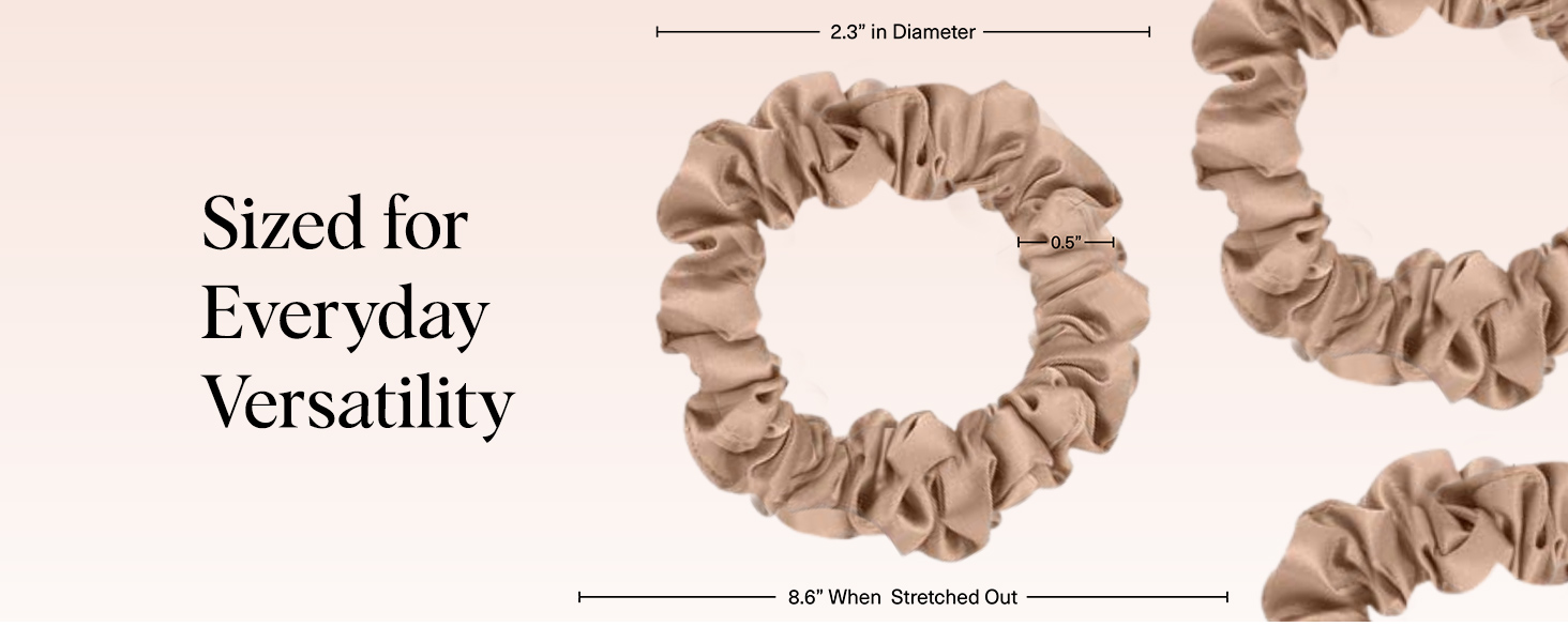 Kitsch Satin Scrunchies - Eucalyptus Set of 6 -36
