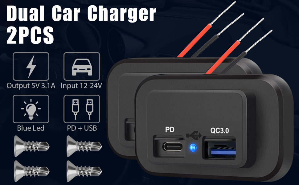 12v car charger usb c