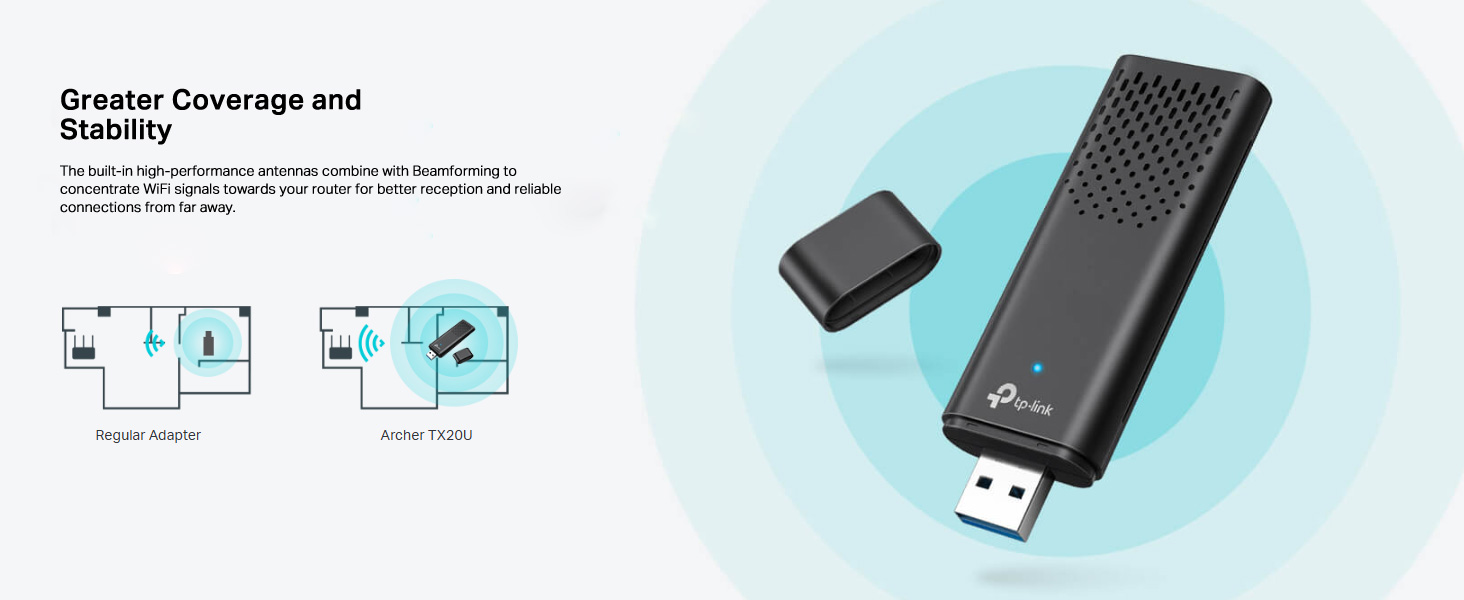 Archer TX20U AX1800 Dual Band Wi-Fi 6 Wireless USB Adapter