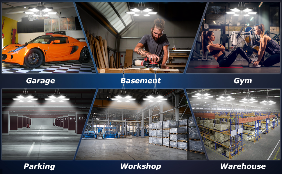 LED Garage Light Plug in 18500LM Shop Lights for Garage Led Super