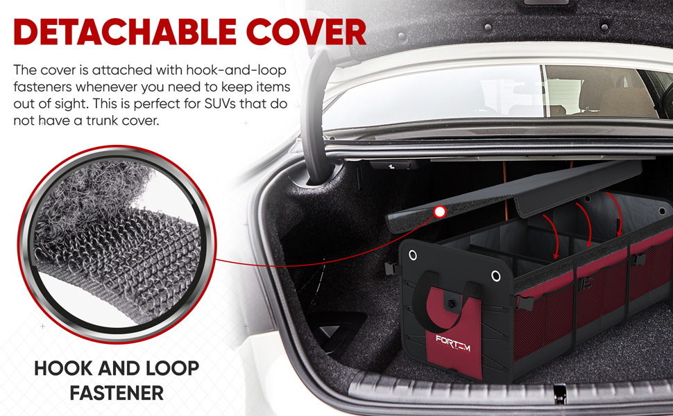 FORTEM Car Trunk Organizer, SUV Trunk Organizer, Car Storage Organizer
