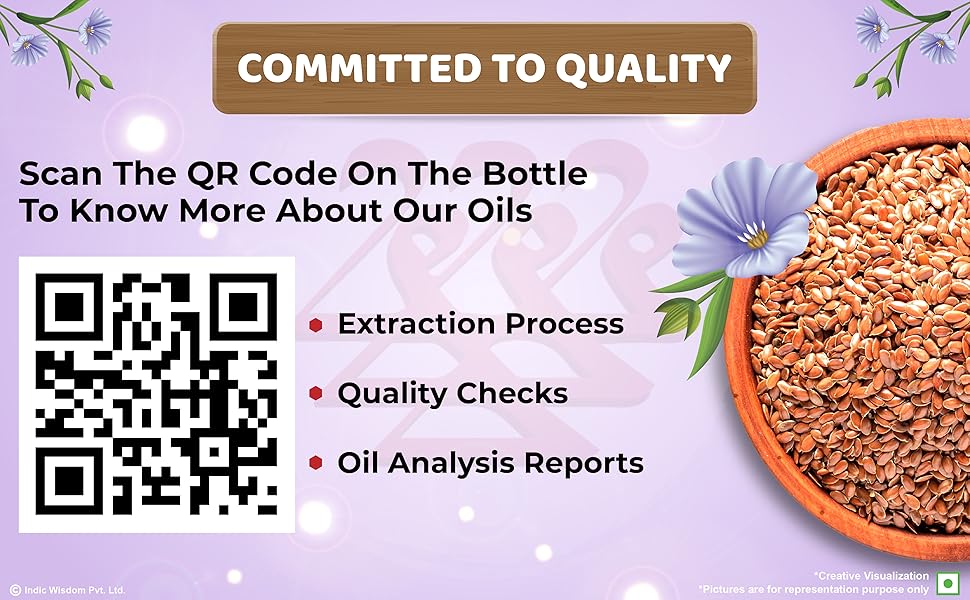 Wood Pressed Flaxseed Oil, Premium Cold Pressed Oil, Pure & Natural