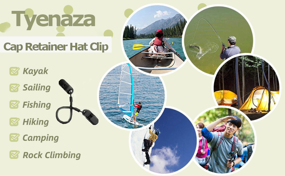 3Pcs Caps Retainer, Sailing Hat Clip Black Cap Retainers Hat Clips