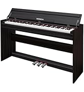 1品限り❤️WENCAI 電子ピアノ 88鍵盤 木製 3本ペダル MIDI端子対応 Amazon | WENCAI 電子ピアノ 88鍵盤 ハンマーアクッション鍵盤