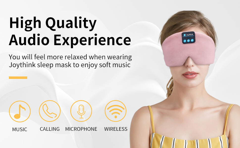 Joythink Sleep Headphones Bluetooth Sleep Mask Silk Kids
