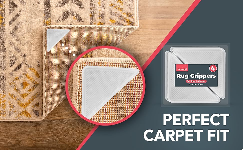 4pk Rug Grippers From Rug to Carpet Carpet Grippers, Rug Grip, Rug to