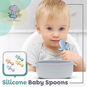 silicone baby spoons