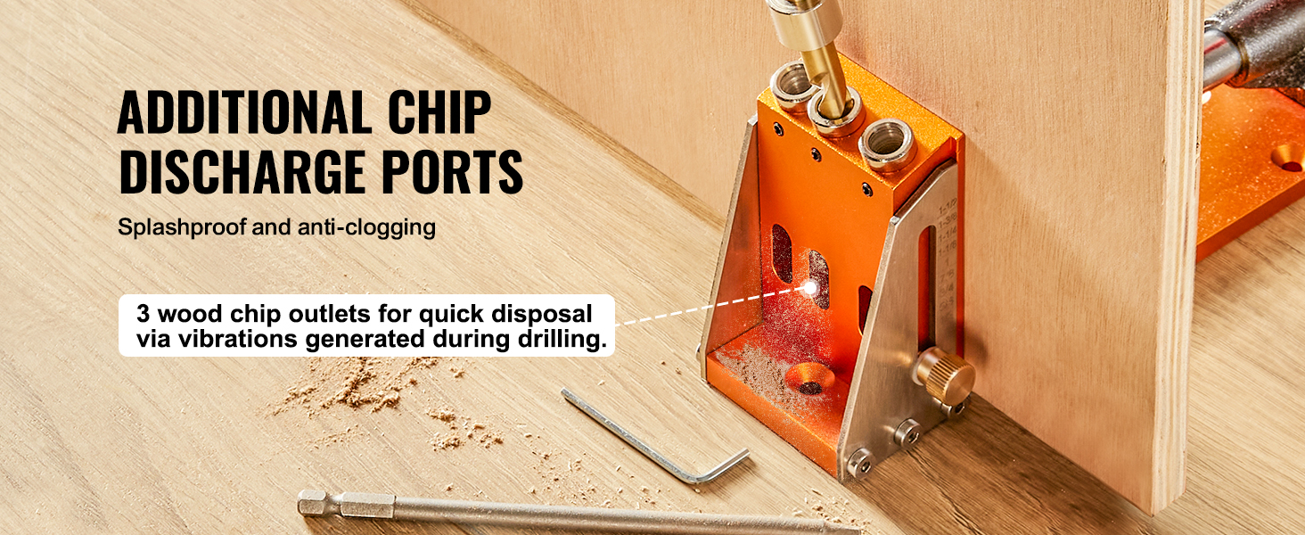 VEVOR 30 Pcs Pocket Hole Jig Kit, Adjustable & Easy to Use Pocket Hole