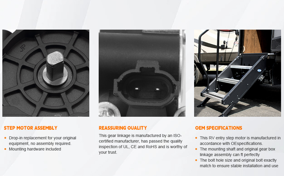 Queencar RV Step Motor Compatible with Kwikee Step Motor