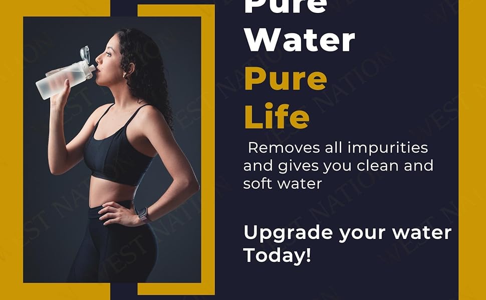 West Nation® tap water filter kitchen sink faucet purifier softener with activated carbon for