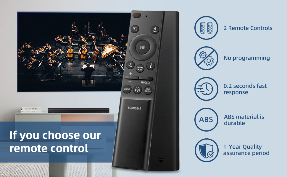Replacement Remote Control for Samsung Sound bar soundbar surround sound
