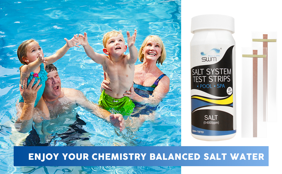 Salt Pool Test Strips, 20count, Sodium Chloride 06000 PPM