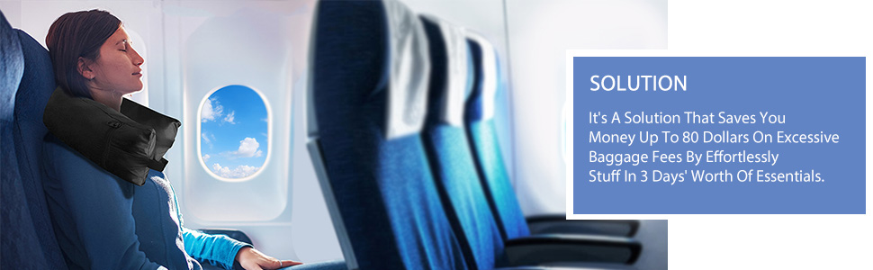 stuffable travel neck pillows for airplanes;luggage neck pillow stuffable