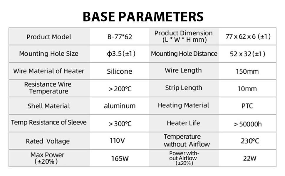 PTCYIDU PTC Heating Element AC/DC 110V 230 Degree Insulated Constant Temperature