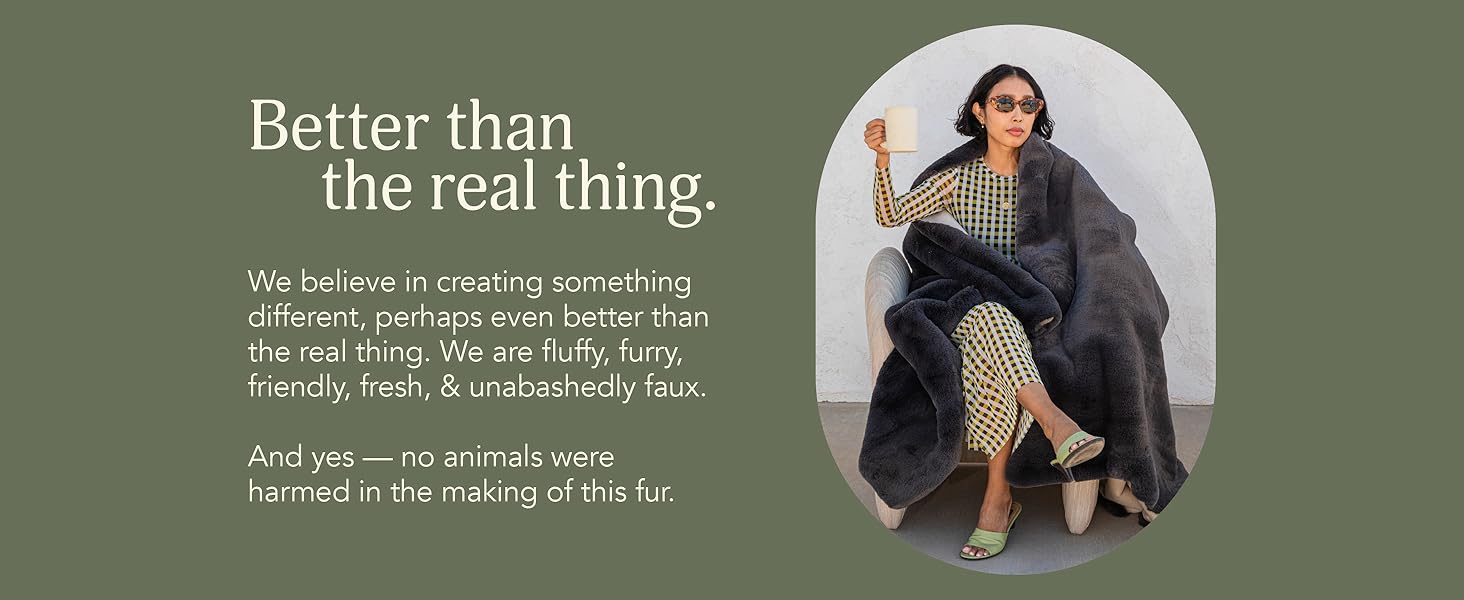 UnHide Marshmallow Faux Fur Blanket Heavy Weight, Extra