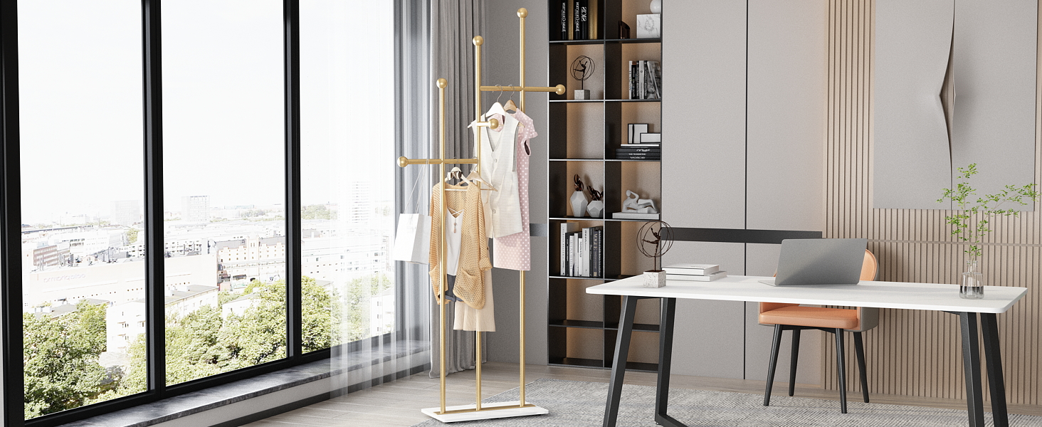 gold coat rack