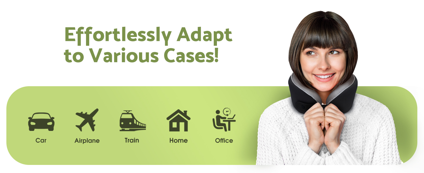 Effortlessly Adapt to Various Cases! Car Airplane Train Home Office