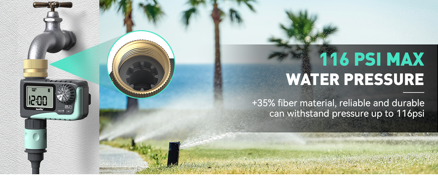 RAINPOINT Sprinkler Timer with Brass Swivel, Water Timer