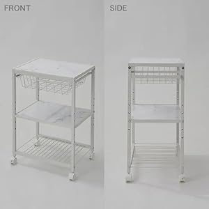 Amazon.co.jp: LOWYA ロウヤ キッチンワゴン スチール