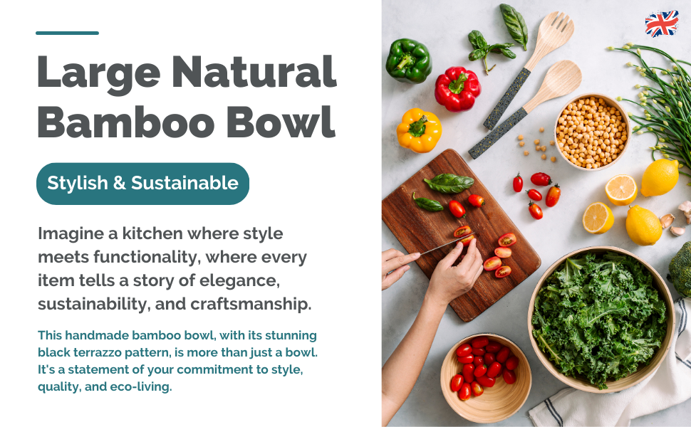 decorative bamboo serving bowls for salad fruit snacks jungle culture coconut wood servers