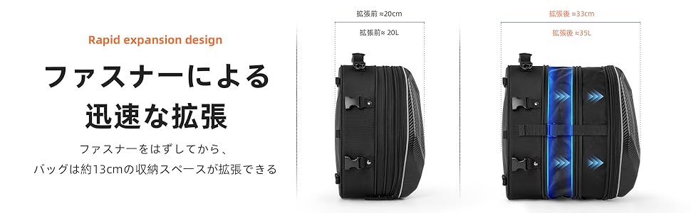 Amazon | ROCKBROS シートバッグ ツーリングバッグ バイク