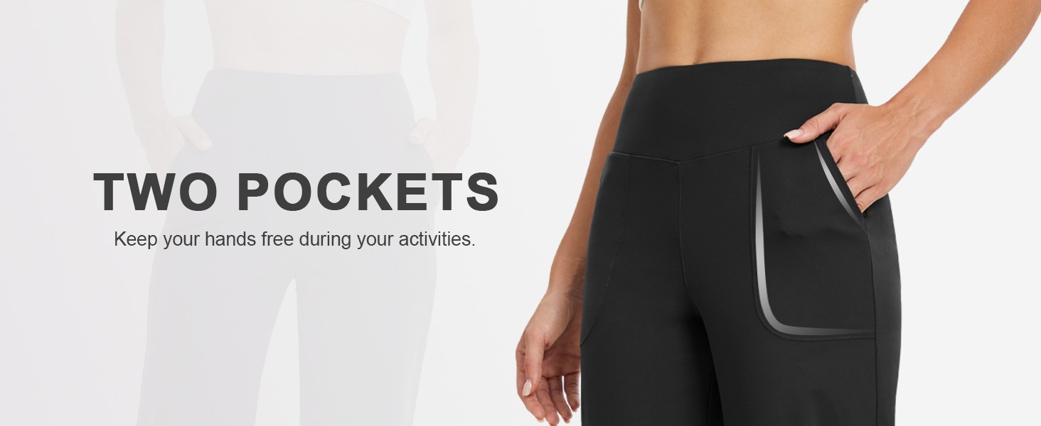 Wide Leg Pants Woman High Waist Yoga Pants with Pockets Loose Stretch Dress Work Pants