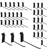 Slatwall Hooks & Hangers 34 Pcs 4/6/8 Inch Slatwall Accessories, Slat Wall Paneling Hooks Garage ...