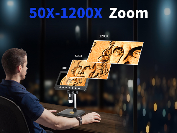 Amazon.com: Coin Microscope for Adults Kids - 7'' HD IPS