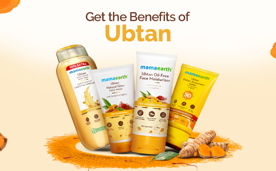 Mamaearth Ubtan Natural Glow Face Wash with Turmeric & Saffron | For Tan Removal & Skin brightening
