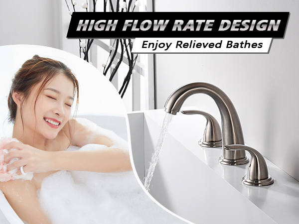●TINA sumerain Two Handle Roman Tub Faucet Brushed Nickel with