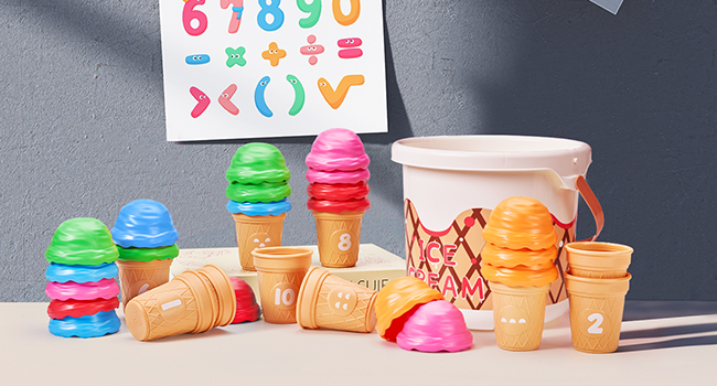  Ice Cream Counting and Color Sorting Set