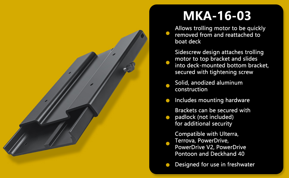 1854035 MKA1603 Quick Release Bracket, Trolling Motor