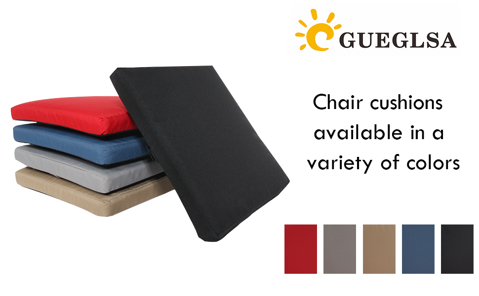 GUEGLSA Outdoor Bar Stool Cushions Square 14 Inch,Non Slip